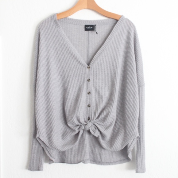 OUT FROM UNDER OVERSIZED THERMAL BUTTON-FRONT TOP - Picture 6 of 10